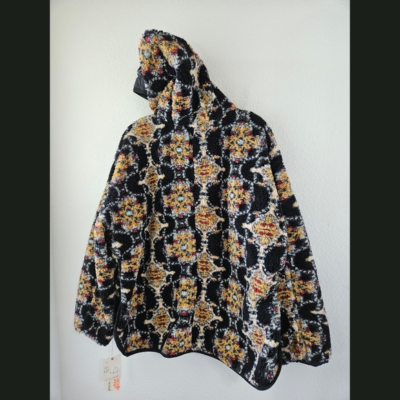 Free People Movement NWT Elevation Reversible Fleece Hooded Jacket Large - Picture 2 of 16